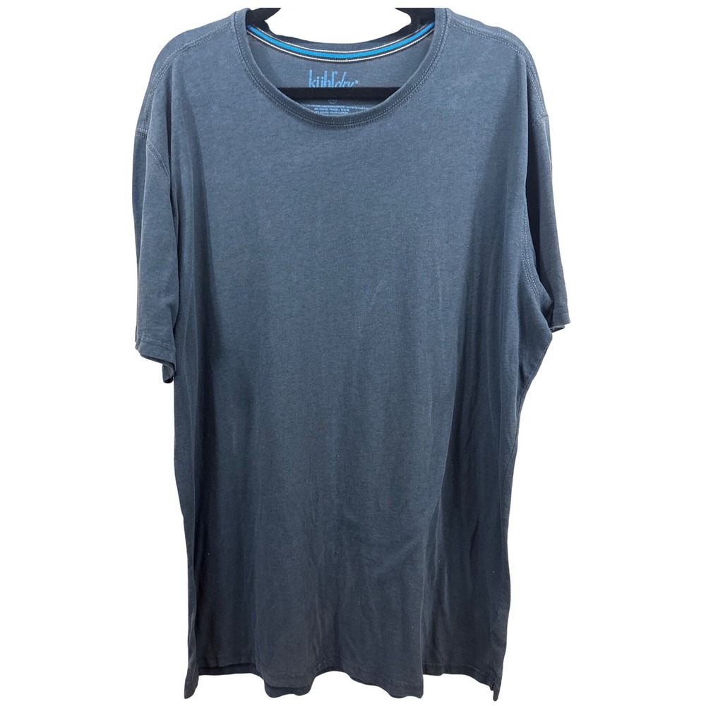 Kuhl Kuhldry Mens XL Blue Organic Cotton Tencel Blend Short Sleeve T-Shirt